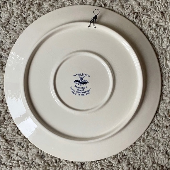 Holland America Line- The Inaugural Ms Rotterdam VI 1997 Blauw Delft Plate - EUC - Picture 5 of 8